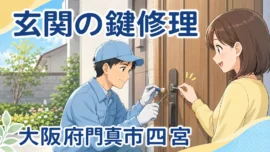 【大阪府門真市四宮】鍵の修理や調整メンテナンスの画像イメージ