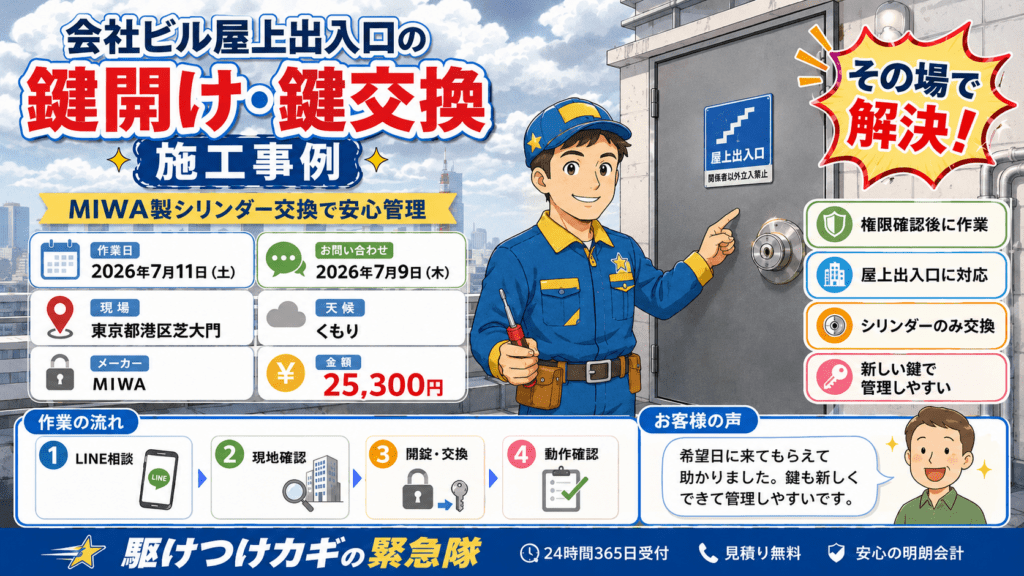 【東京都港区芝大門】開錠・交換の画像イメージ