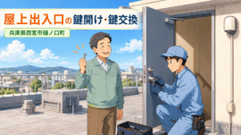【兵庫県西宮市樋ノ口町】事務所入り口の鍵交換・取替えの画像イメージ
