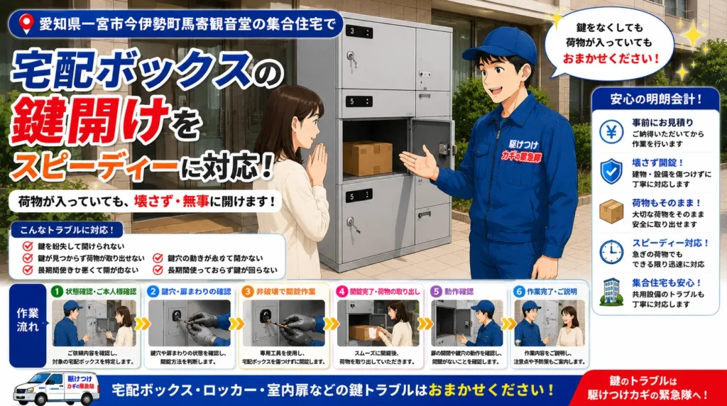 【愛知県一宮市今伊勢町馬寄観音堂】ロッカーの鍵を開けたい