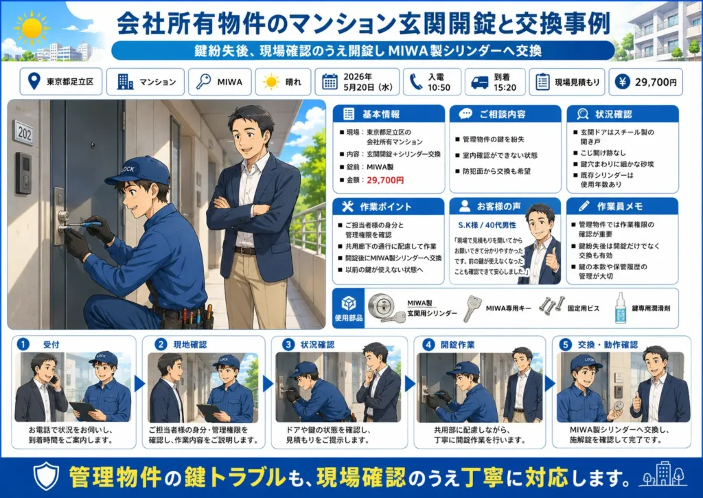 【東京都足立区竹の塚】玄関の鍵を開けたい