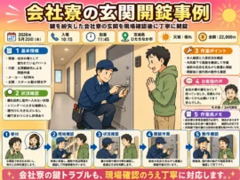 【茨城県ひたちなか市高場】玄関の鍵を開けたいの画像イメージ