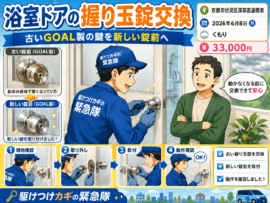 【京都府京都市伏見区深草直違橋南】鍵の交換がしたいの画像イメージ