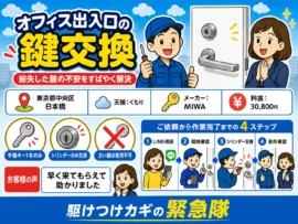 【東京都中央区日本橋】鍵の交換がしたいの画像イメージ