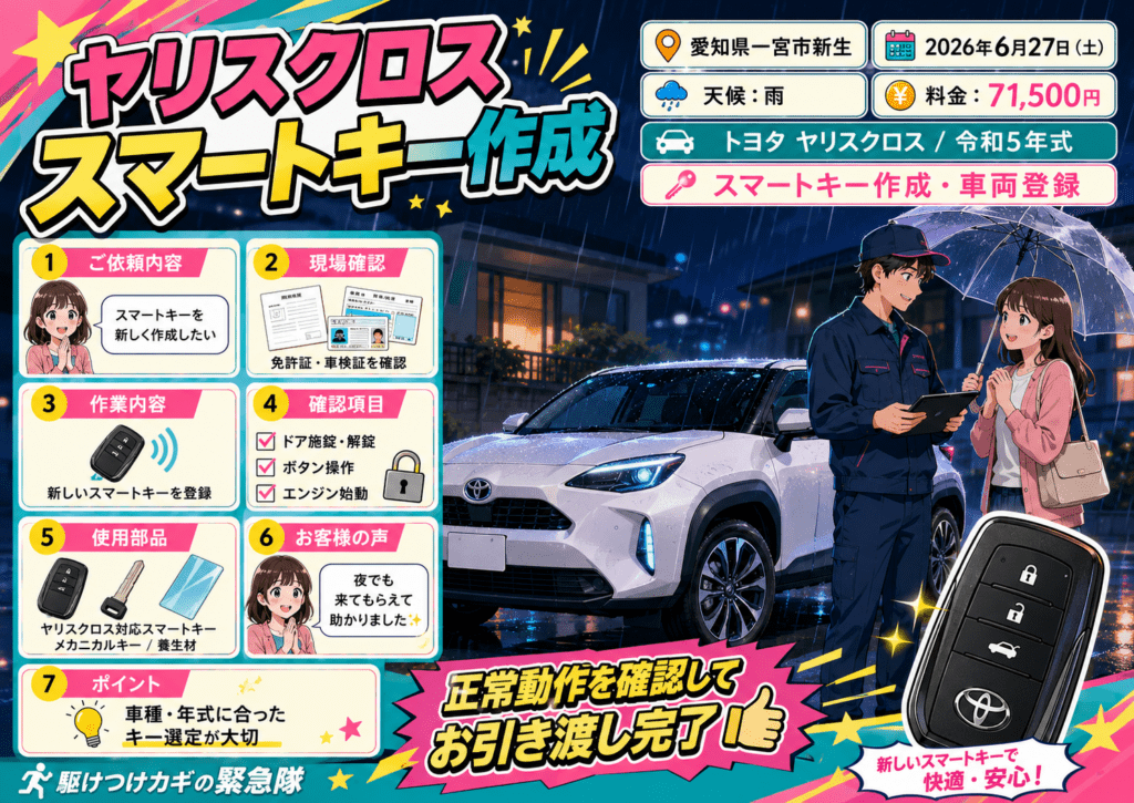 【愛知県一宮市新生】イモビライザー・スマートキー