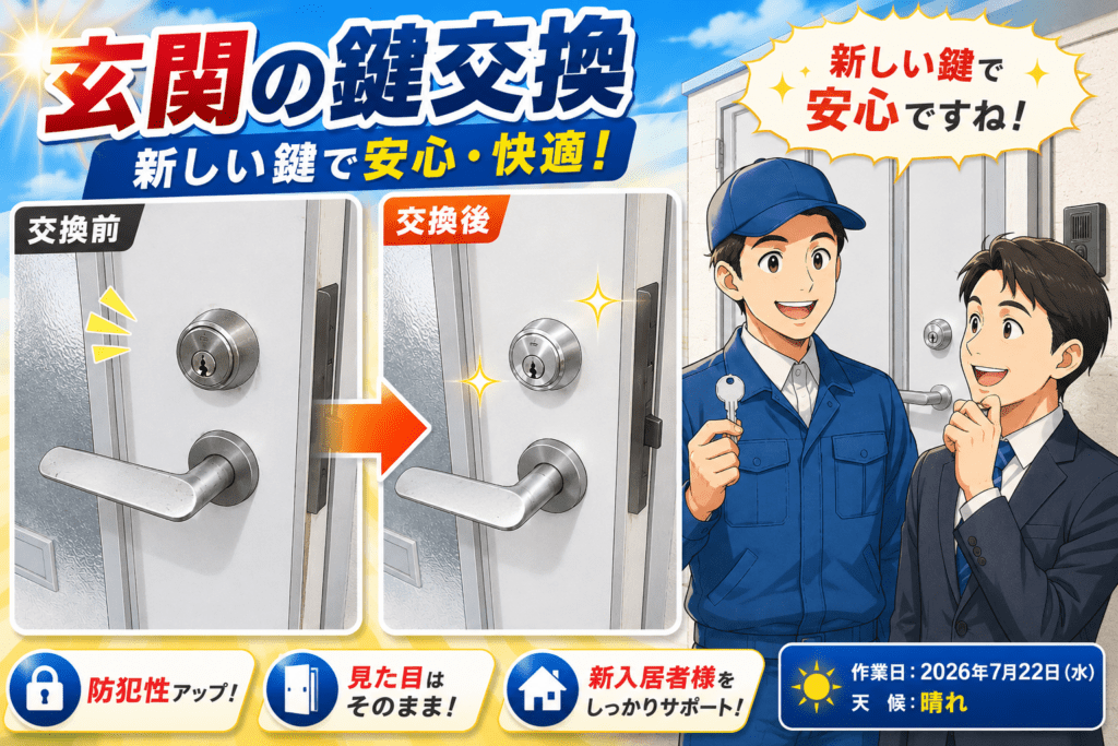 【栃木県下野市医大前】鍵の交換がしたい