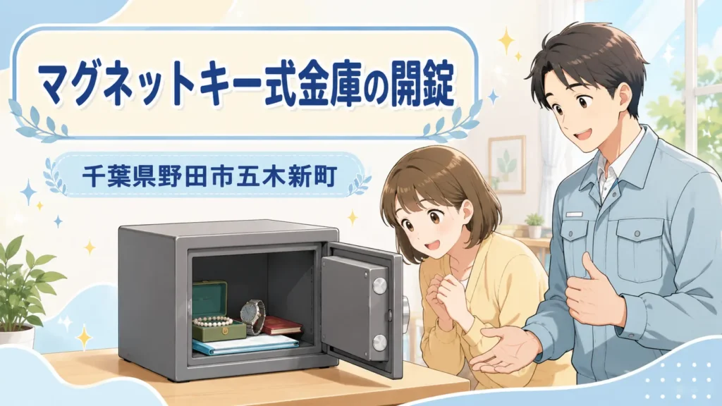 【千葉県野田市五木新町】金庫のカギを開けたいの画像イメージ
