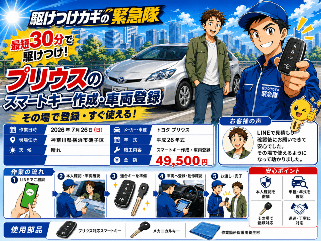 【神奈川県横浜市磯子区】イモビライザー・スマートキーの画像イメージ