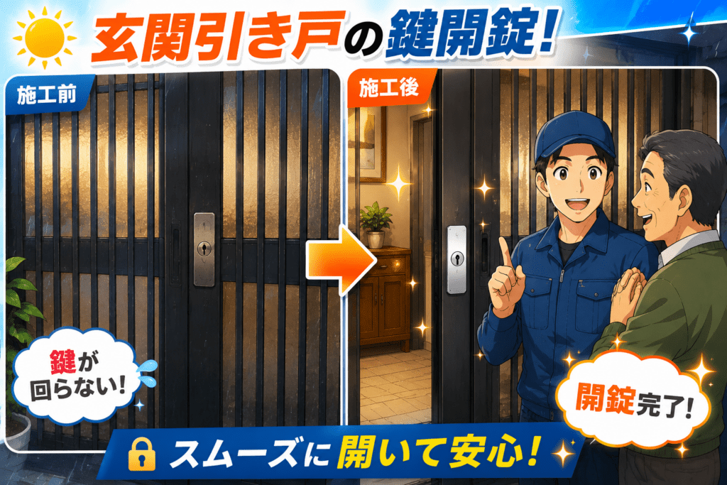 【栃木県下都賀郡壬生町いずみ町】玄関の鍵を開けたいの画像イメージ