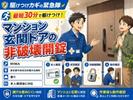 【東京都中央区日本橋大伝馬町】玄関の鍵を開けたいの画像イメージ