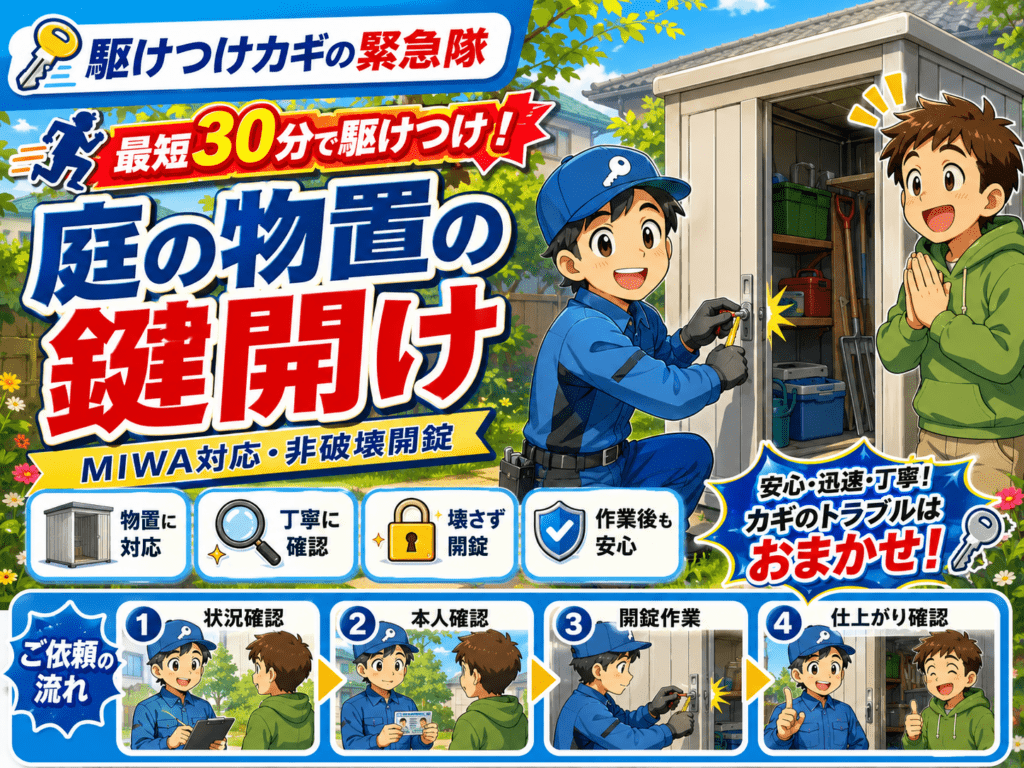 【岡山県岡山市北区】物置の鍵