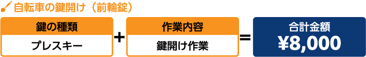 自転車の鍵開け料金