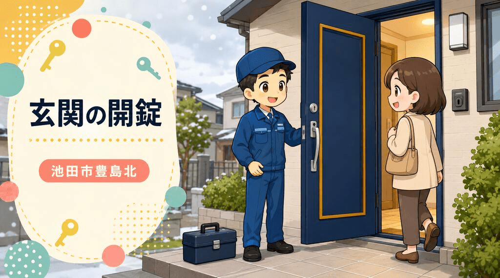 【大阪府池田市豊島北】玄関の鍵を開けたいの画像イメージ