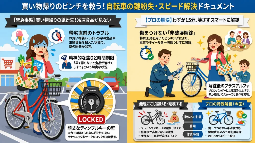 【埼玉県北本市深井】自転車の鍵