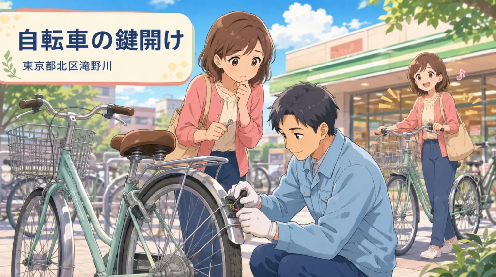 【東京都北区滝野川】自転車の鍵の画像イメージ