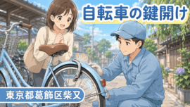 【東京都葛飾区柴又】自転車の鍵の画像イメージ