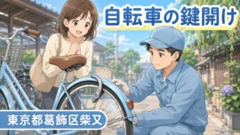 【東京都葛飾区柴又】自転車の鍵の画像イメージ