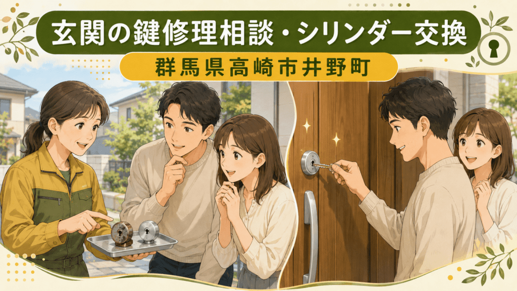 【群馬県高崎市井野町】鍵の交換がしたいの画像イメージ