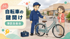 【東京都港区白金台】自転車の鍵の画像イメージ