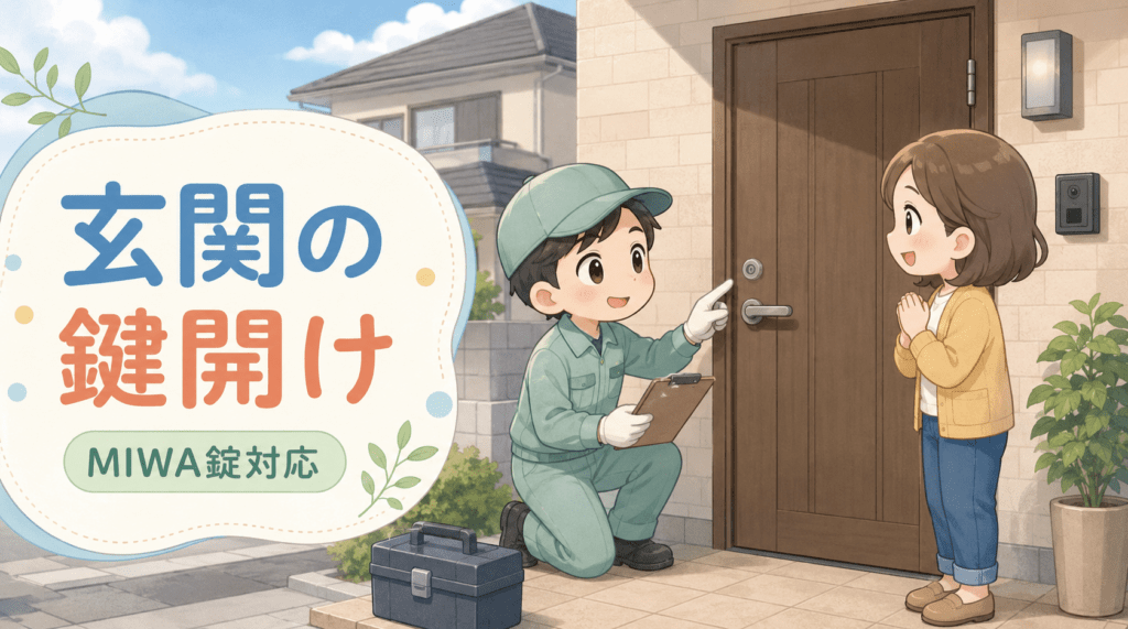 【大阪府藤井寺市野中】玄関の鍵を開けたいの画像イメージ