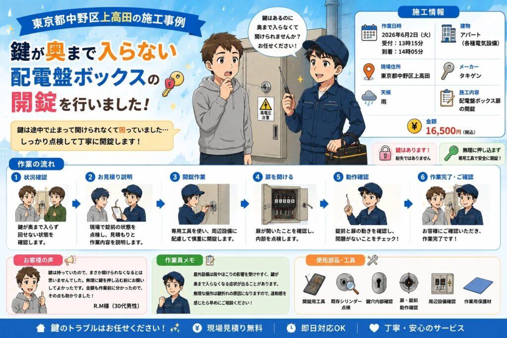【東京都中野区上高田】物置の鍵