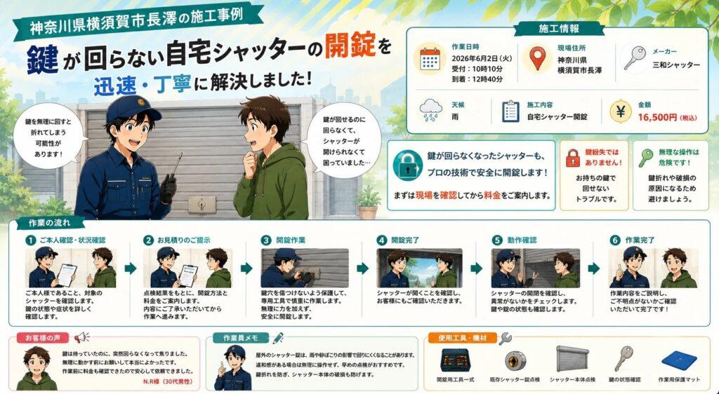 【神奈川県横須賀市長澤】物置の鍵の画像イメージ