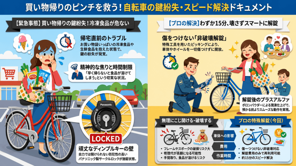 【埼玉県北本市深井】自転車の鍵の画像イメージ