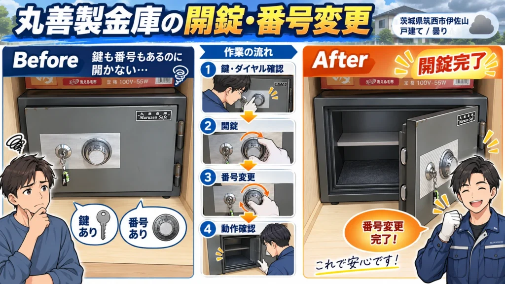 【茨城県筑西市伊佐山】金庫のカギを開けたいの画像イメージ