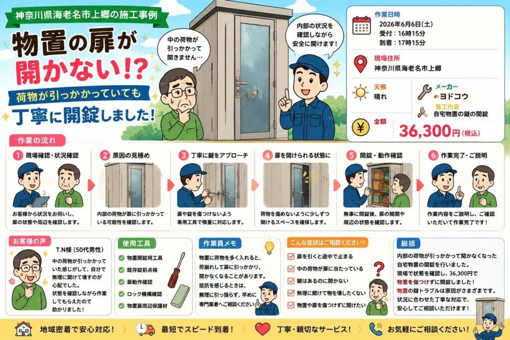 【神奈川県海老名市上郷】物置の鍵