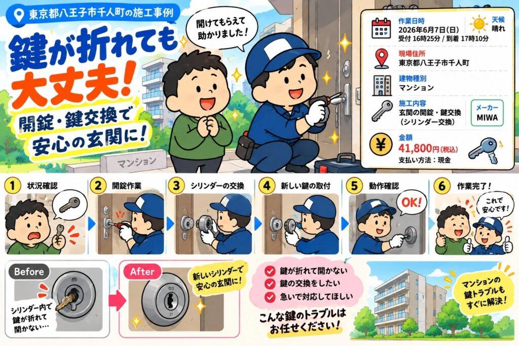【東京都八王子市千人町】玄関の鍵を開けたい