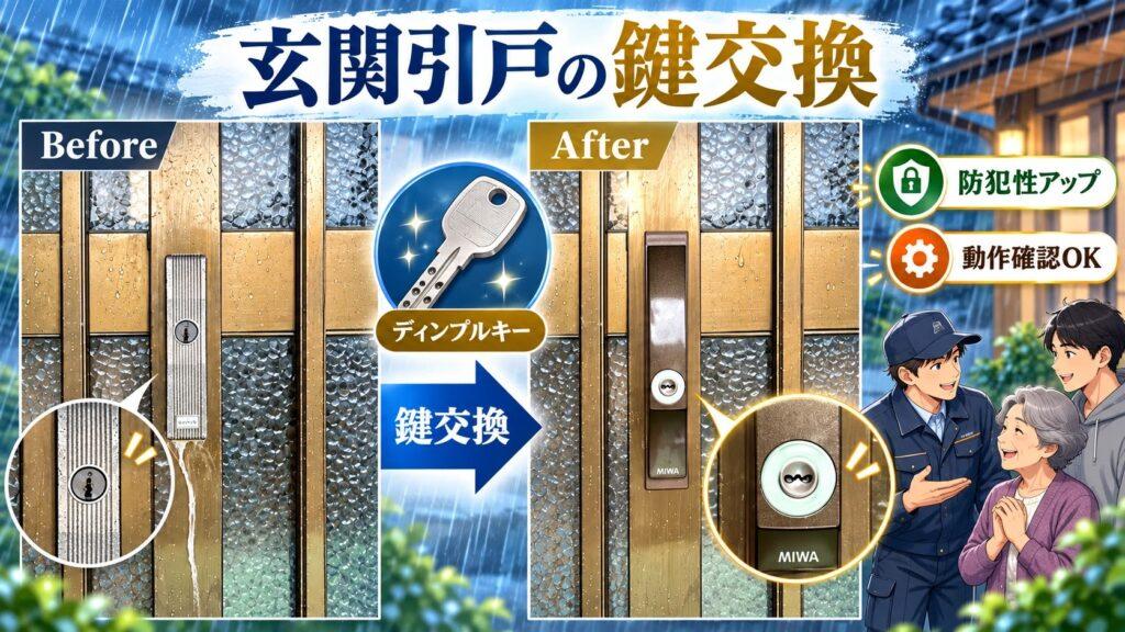 【栃木県足利市葉鹿町】鍵の交換がしたい