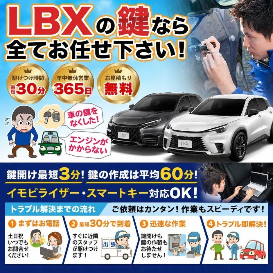 紛失した車の鍵イモビライザースマートキーすぐ作成！LBXの鍵紛失(スマートキー・イモビライザー対応)