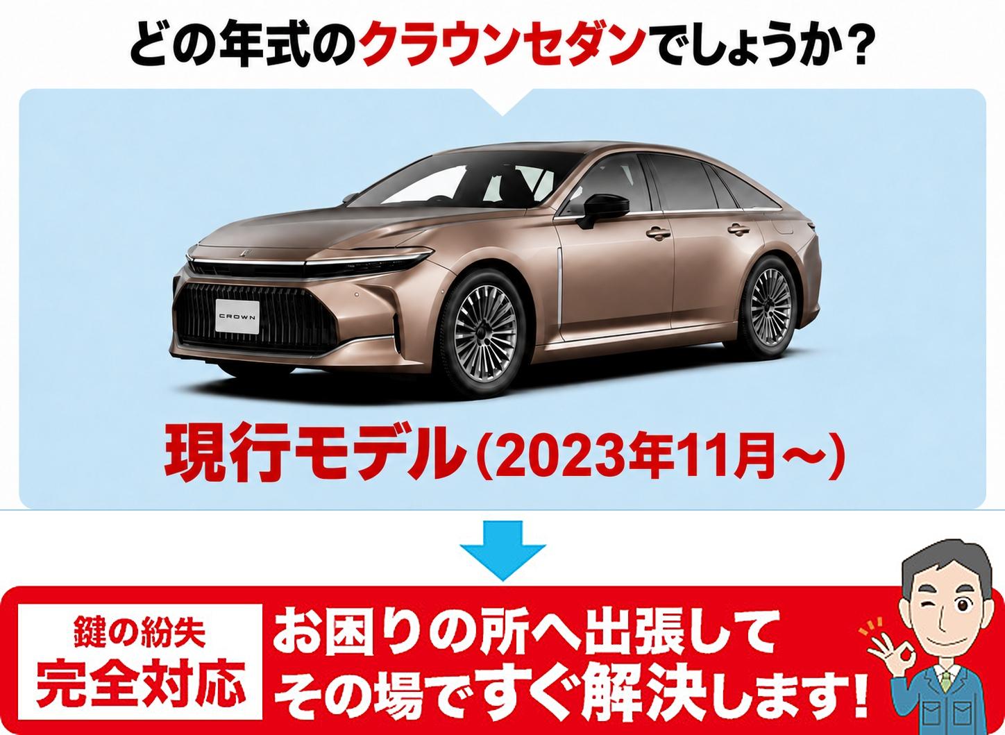 どの年代のクラウンセダンでしょうか？
