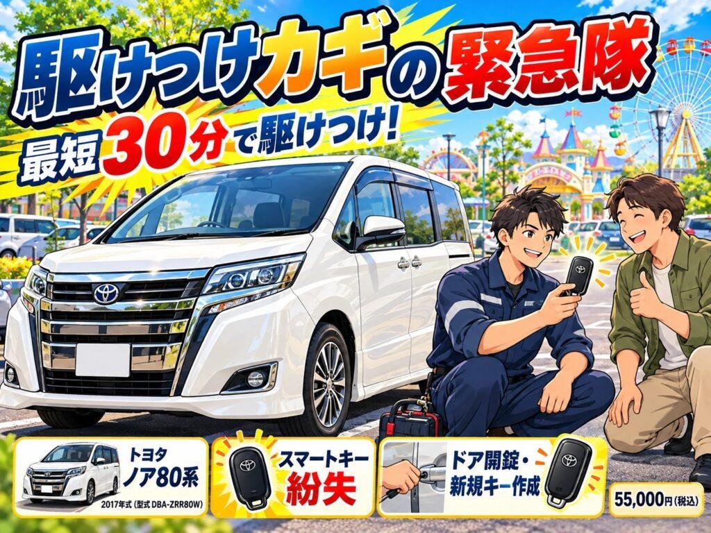 【埼玉県加須市志多見】ノア スマートキー紛失の画像イメージ